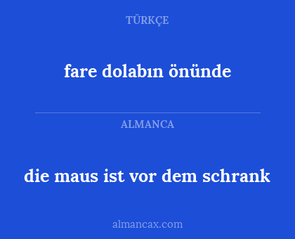 fare dolabın önünde - die maus ist vor dem schrank