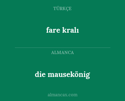 die mausekönig - fare kralı