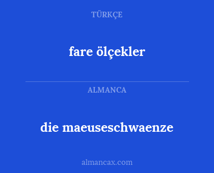 fare ölçekler - die maeuseschwaenze