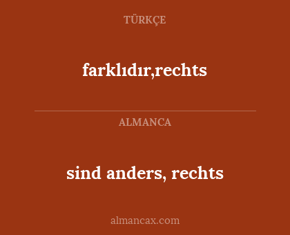 farklıdır,rechts - sind anders, rechts