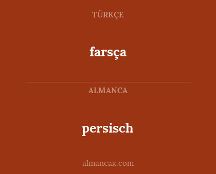 farsça - persisch