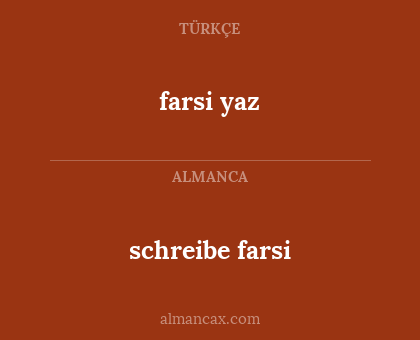farsi yaz - schreibe farsi