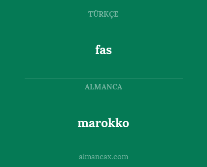 fas - marokko