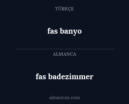 fas badezimmer - fas banyo