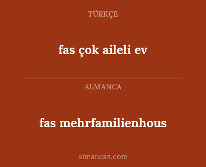 fas çok aileli ev - fas mehrfamilienhous