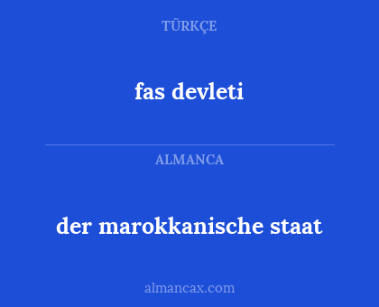 fas devleti - der marokkanische staat