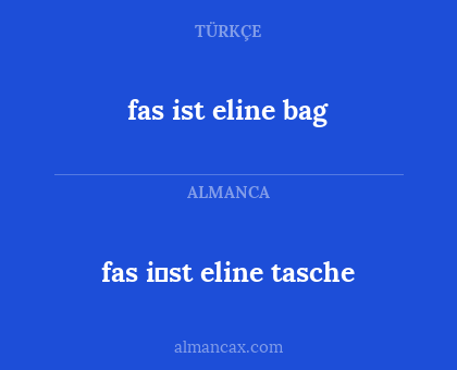 fas i̇st eline tasche - fas ist eline bag