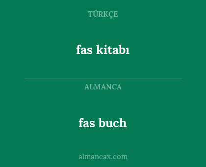 fas buch - fas kitabı