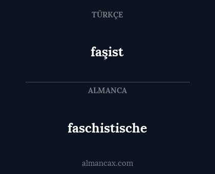 faschistische - faşist