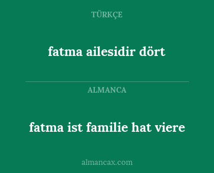 fatma ist familie hat viere - fatma ailesidir dört