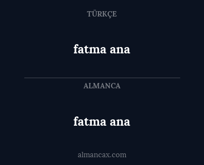 fatma ana - fatma ana