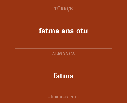 fatma - fatma ana otu