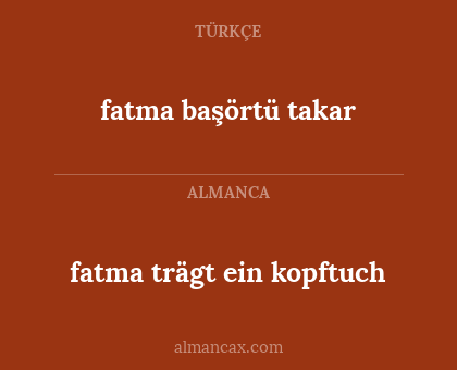 fatma trägt ein kopftuch - fatma başörtü takar