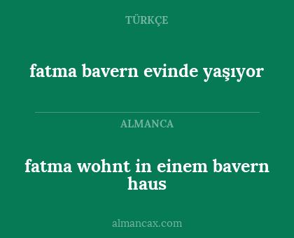 fatma bavern evinde yaşıyor - fatma wohnt in einem bavern haus