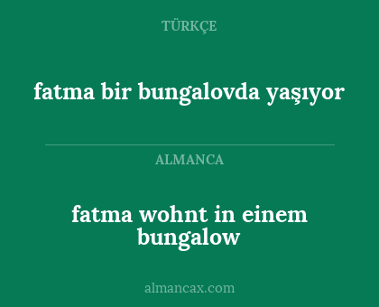 fatma bir bungalovda yaşıyor - fatma wohnt in einem bungalow