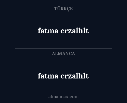 fatma erzalhlt - fatma erzalhlt