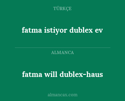 fatma will dublex-haus - fatma istiyor dublex ev