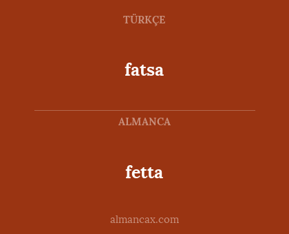 fetta - fatsa