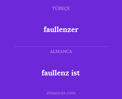 faullenzer - faullenz ist