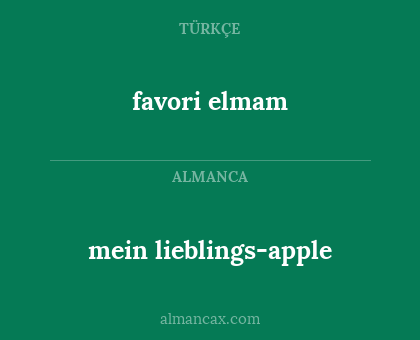 favori elmam - mein lieblings-apple