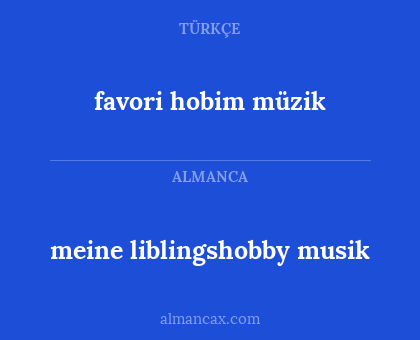 meine liblingshobby musik - favori hobim müzik