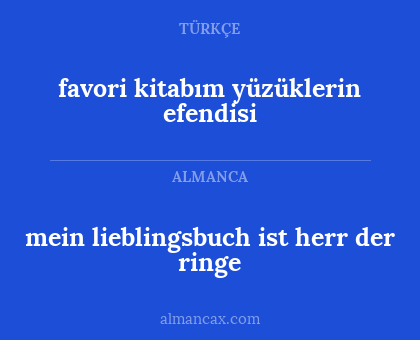 favori kitabım yüzüklerin efendisi - mein lieblingsbuch ist herr der ringe