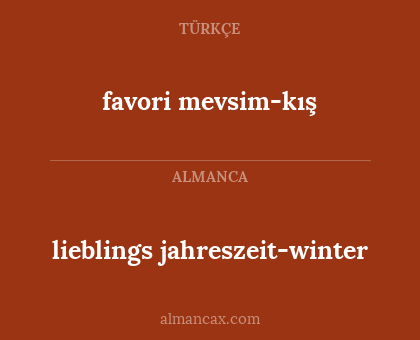 favori mevsim-kış - lieblings jahreszeit-winter