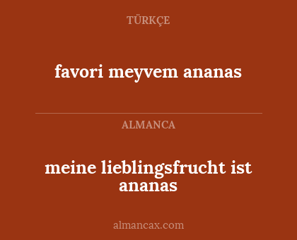 favori meyvem ananas - meine lieblingsfrucht ist ananas