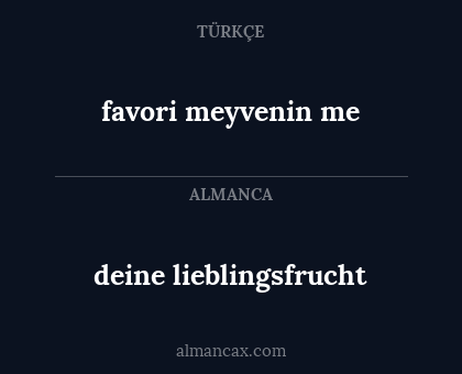 favori meyvenin me - deine lieblingsfrucht