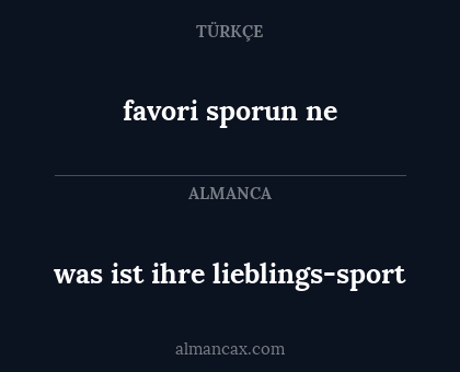 favori sporun ne - was ist ihre lieblings-sport