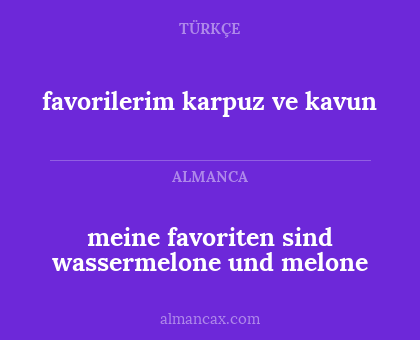 meine favoriten sind wassermelone und melone - favorilerim karpuz ve kavun