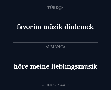 höre meine lieblingsmusik - favorim müzik dinlemek