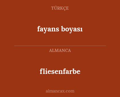 fliesenfarbe - fayans boyası