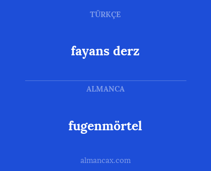 fayans derz - fugenmörtel