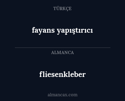 fliesenkleber - fayans yapıştırıcı