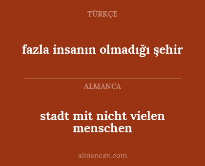 stadt mit nicht vielen menschen - fazla insanın olmadığı şehir