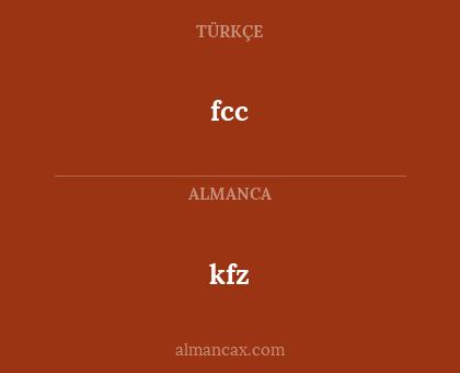 fcc - kfz