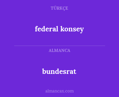 bundesrat - federal konsey