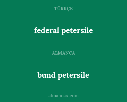 bund petersile - federal petersile