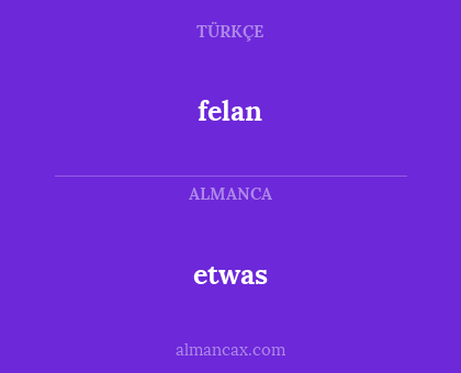etwas - felan
