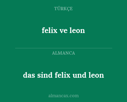 felix ve leon - das sind felix und leon