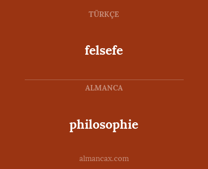 felsefe - philosophie