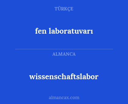 fen laboratuvarı - wissenschaftslabor