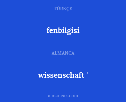 fenbilgisi - wissenschaft '