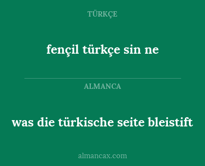 fençil türkçe sin ne - was die türkische seite bleistift
