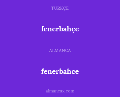 fenerbahce - fenerbahçe