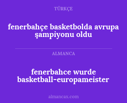 fenerbahce wurde basketball-europameister - fenerbahçe basketbolda avrupa şampiyonu oldu