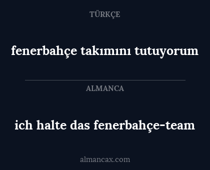 ich halte das fenerbahçe-team - fenerbahçe takımını tutuyorum