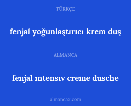 fenjal yoğunlaştırıcı krem duş - fenjal ıntensıv creme dusche