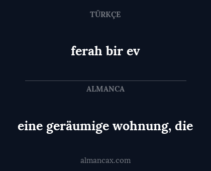 eine geräumige wohnung, die - ferah bir ev